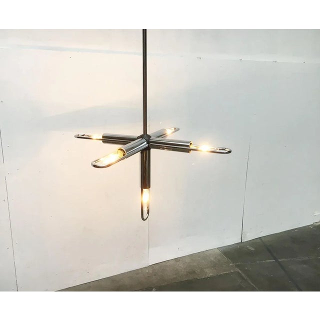 Impressive Space Age chandeliers by renowned manufacturers Kinkeldey. There is an element of a special model of Kinkeldey...