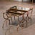 Gold Set of 3 Early 20th Century French Art Deco Gilt Iron Nesting Tables For Sale - Image 8 of 10