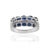 Contemporary 2.29 Ct Blue Sapphire and Ruby Handmade 925 Sterling Silver Ring, Size 7 For Sale - Image 3 of 15