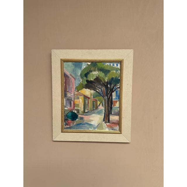 Ingrid Hedman Koppang, Urban Street, 1962, Oil on Canvas, Framed For Sale - Image 9 of 18