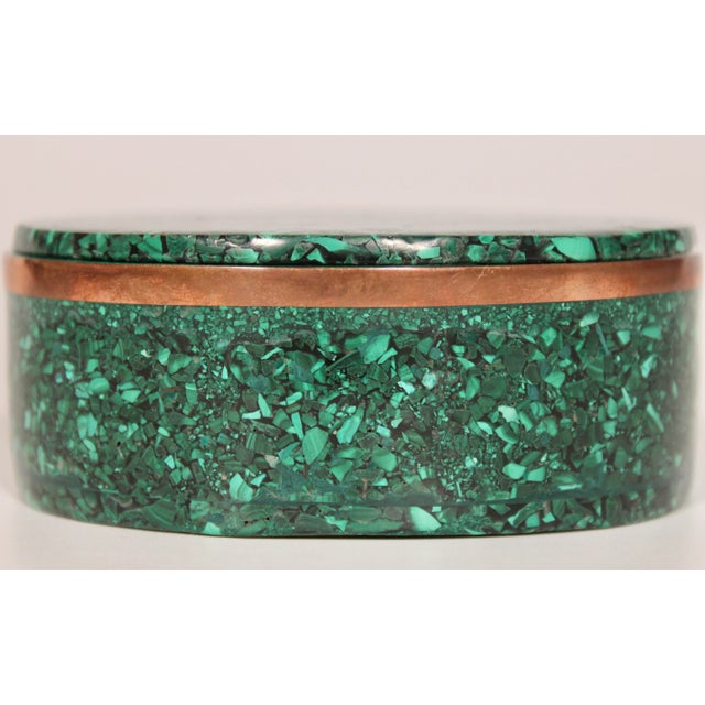 Large Vintage Genuine Malachite Box For Sale In Tulsa - Image 6 of 13