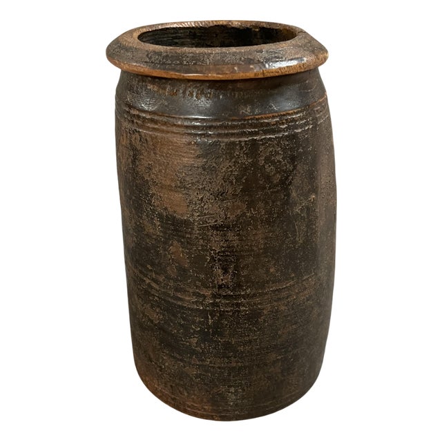 Wood Himachal Pot, 1920s For Sale