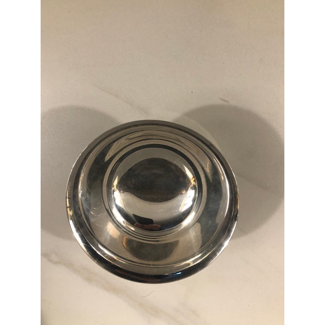 English Silver Condiment / Sauce Bowl With Saucer For Sale - Image 13 of 15