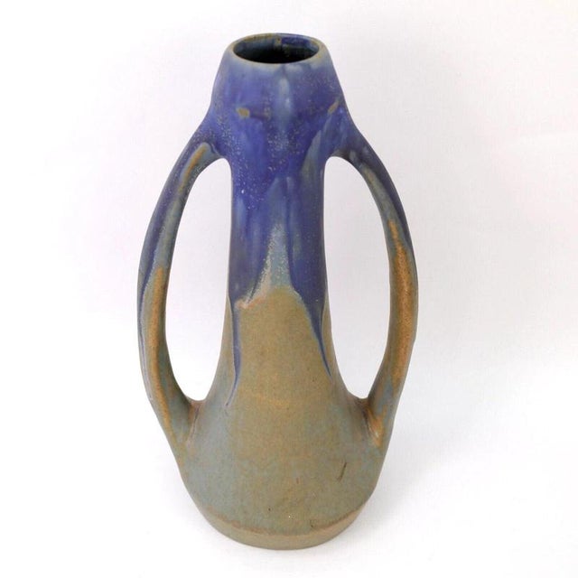 Ceramic Antique French Art Nouveau Drip Glaze Stoneware Vase by Gilbert Méténier, 1910 For Sale - Image 7 of 12