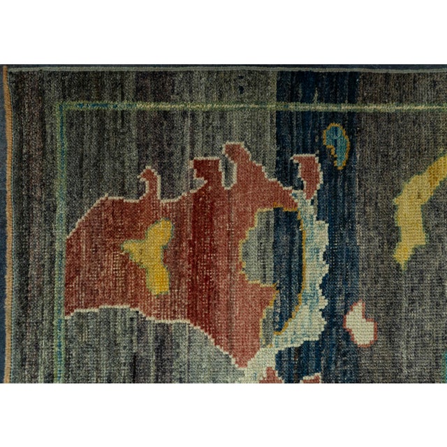 Early 21st Century Turkish Oushak Old Wool Rug 12' x 14'7" #19520 For Sale - Image 5 of 8
