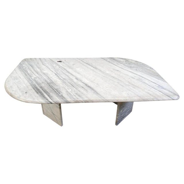 Vintage White Marble Coffee Table, 1970s For Sale - Image 12 of 12
