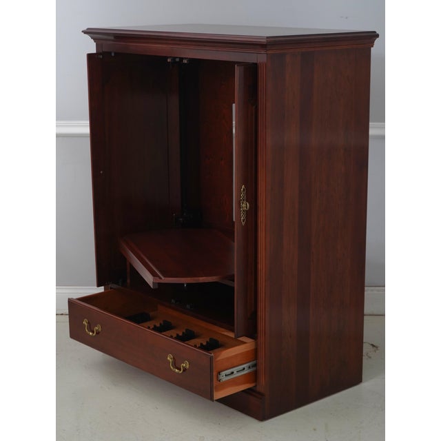 Traditional Ethan Allen Georgian Court Cherry Tv Entertainment Cabinet For Sale - Image 3 of 18