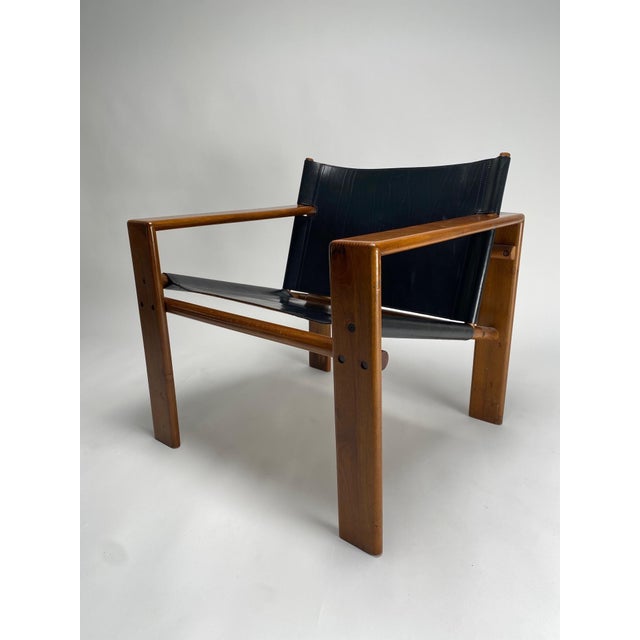 Mid-Century Armchairs in Wood & Leather attributed to Tarcisio Colzani, Italy, 1960s For Sale - Image 14 of 17