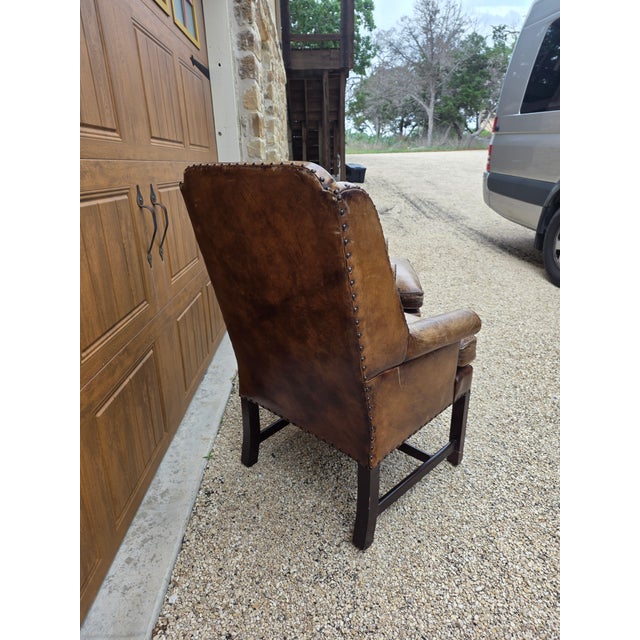 Pair of Henredon Leather Armchairs For Sale - Image 9 of 18