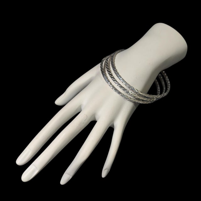 Late 20th Century Tiffany & Co Single Bangle Bracelet Sterling Silver Estate For Sale - Image 9 of 15