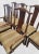 Vintage Bernhardt Mid Century Modern Michael Taylor Style Pecan, Walnut Sleek Dining Room Chairs- A Set 6 For Sale - Image 11 of 16