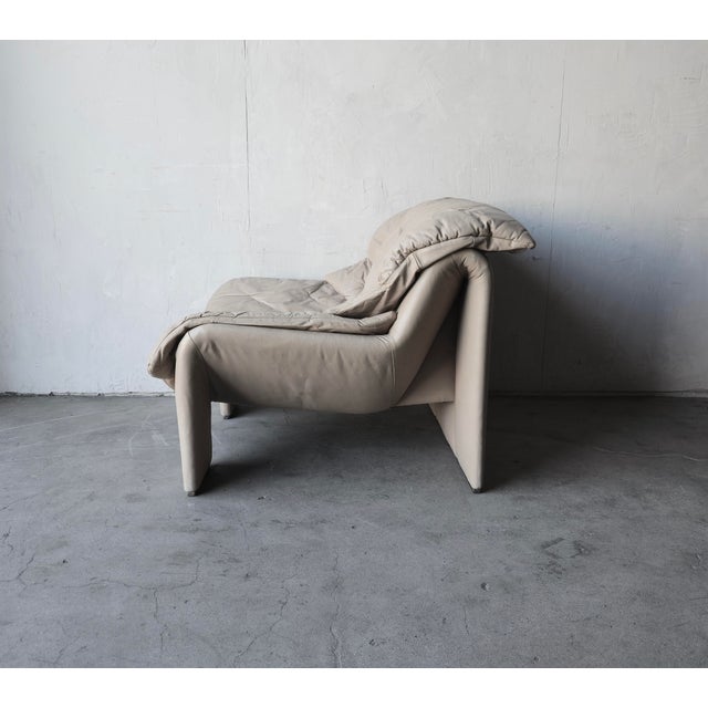 De Sede 1970s Post Modern Leather Chair by Intertime Switzerland For Sale - Image 4 of 9