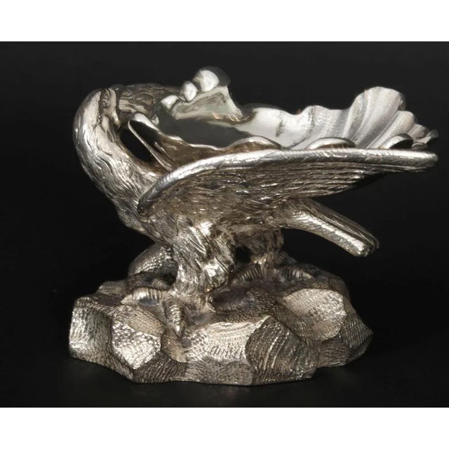 Antique Victorian Silver Plated Eagle Salts, 1800s, Set of 2 For Sale - Image 11 of 15