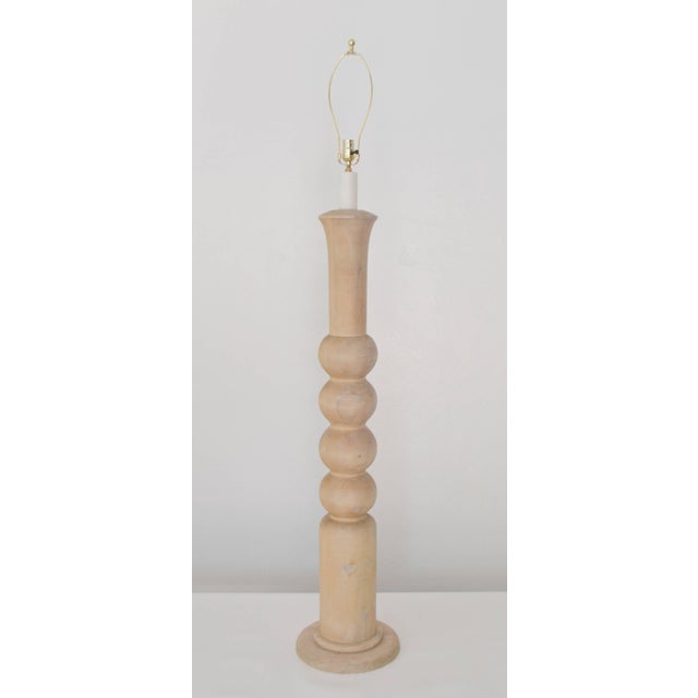 MidCentury Turned Wood Candlestick Floor Lamp Chairish