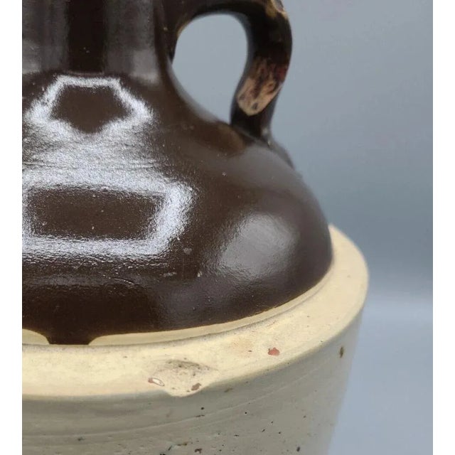 Ceramic Rare Spokane “Durkin’s” Salt-Glazed Whiskey Jug — Early 1890s Stoneware For Sale - Image 7 of 11