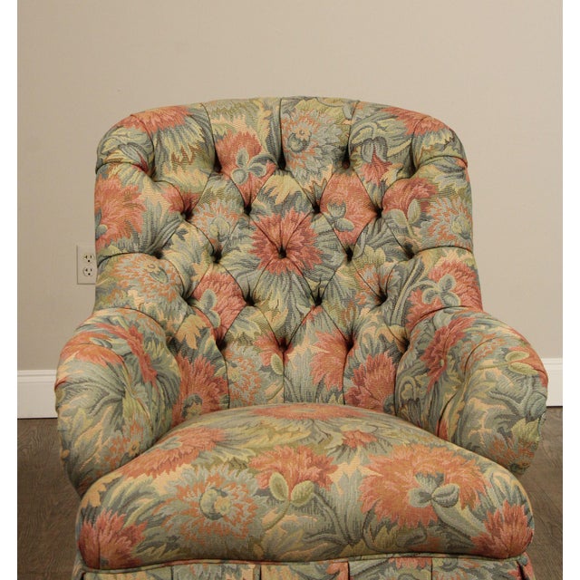 Henredon Historic Natchez Collection Button Tufted Armchair For Sale In Philadelphia - Image 6 of 12