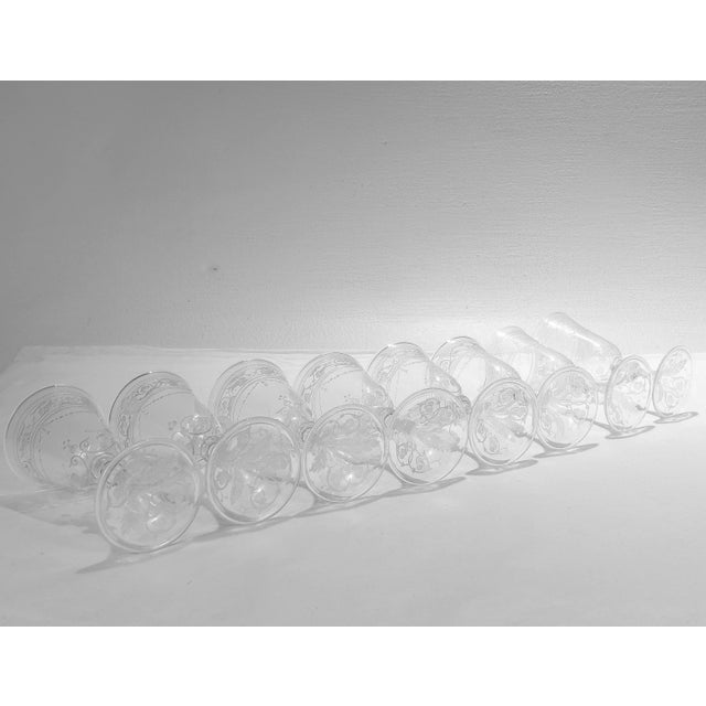 Set of 8 Antique Stourbridge Etched & Engraved Glass Wine Glasses For Sale - Image 13 of 18