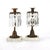 Pair of Antique Bronze, Marble & Crystal Single Candle Candelabras C1890 For Sale - Image 4 of 8
