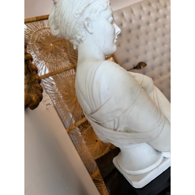 R. Romafelli Firenze Marble Bust of Juliette Récamier For Sale In West Palm - Image 6 of 7