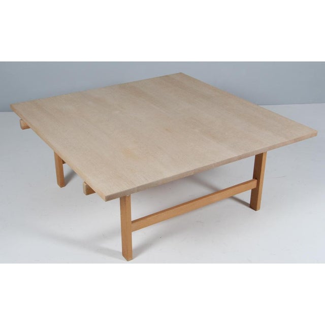 Hans J. Wegner coffee table, solid soap treated oak Made by PP Møbler. This piece is attributed to the mentioned...