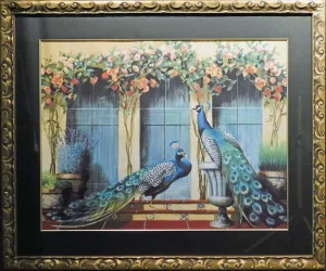 James Jensen "Peacocks in Provence" Signed Numbered Giclee Paper Art