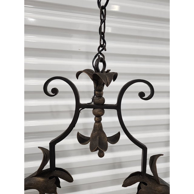 Charcoal Ironware International, Inc Victoria 3 Light Pendant Chandelier For Sale - Image 8 of 17