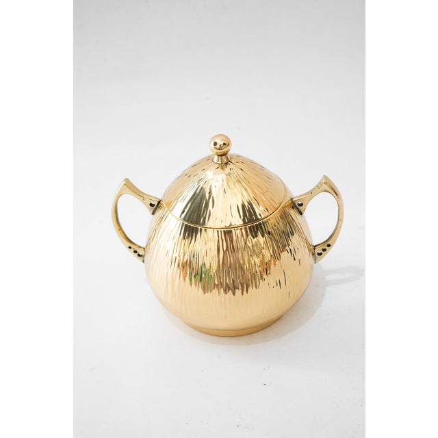1920s Art Deco Hammered Sugar Bowl, Vienna, Austria, 1920s For Sale - Image 5 of 11