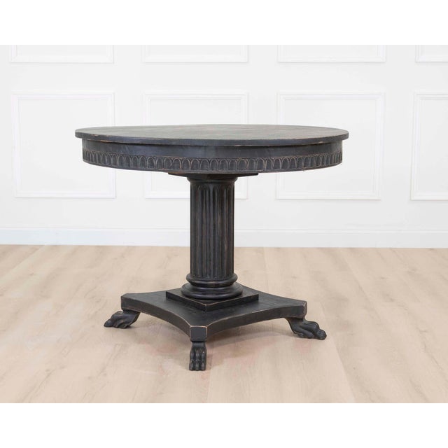 Wood Mid 20th Century Swedish Empire Style Center Table For Sale - Image 7 of 9