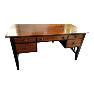 1990s Ethan Allen Art & Crafts Style Cherry Wood Desk For Sale