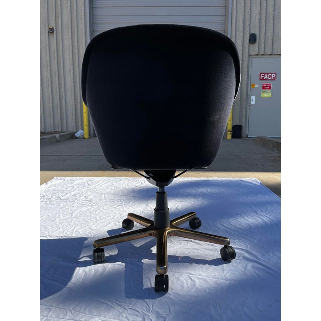 2010s Ward Bennett ‘Bumper’ Chair in Black Mohair For Sale - Image 5 of 12