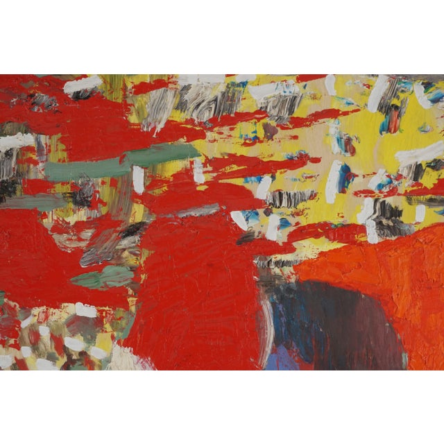 Red, Black and Blue Abstract Expressionism by Michael Pauker For Sale - Image 4 of 6