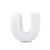 White Abstract Curved Tube Vase Short For Sale In Chicago - Image 6 of 11