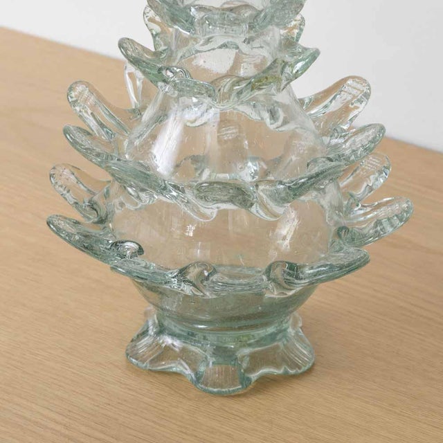 1930s Spanish Scalloped Glass Bud Vase For Sale In Los Angeles - Image 6 of 9