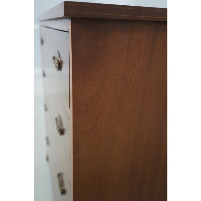 Bench Made Federal Style Mahogany Inlaid Chest For Sale - Image 14 of 16