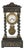 Ebonized Wood Clock with Brass Inlays, 19th Century For Sale