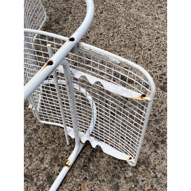 Mid 20th Century Vintage Mid Century Modern Reclining Wrought Iron Sculptural Patio Lounge Chair For Sale - Image 5 of 11