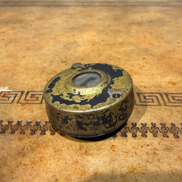 Mid-Century Modern Antique Mechanical Hand Tally Counter Patinated Brass For Sale - Image 3 of 9