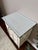 Antique Early 1900s White Painted Small Cabinet With Enamel Metal Top For Sale - Image 4 of 11