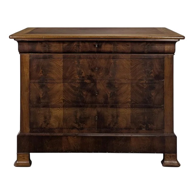 Louis Philippe Chest of Drawers in Flamed Mahogany For Sale