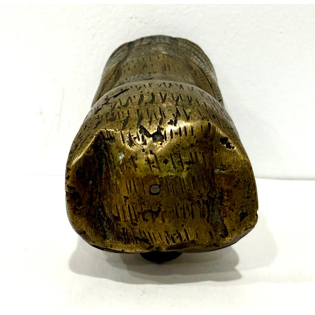 Metal Brass Owl Figurine Vintage Statue Decor Bird Sculpture Purchased in Munich, Germany For Sale - Image 7 of 10
