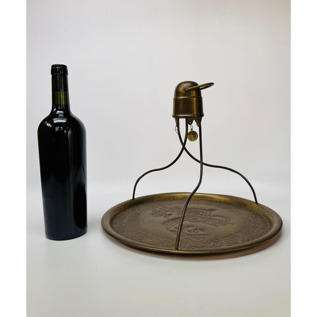 Vintage Brass Turkish Coffee Serving Tray With Carry Handle For Sale - Image 11 of 11