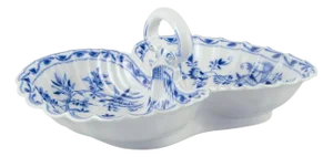 Blue Onion Cabaret Tray in Porcelain from Meissen, Germany, 1890s