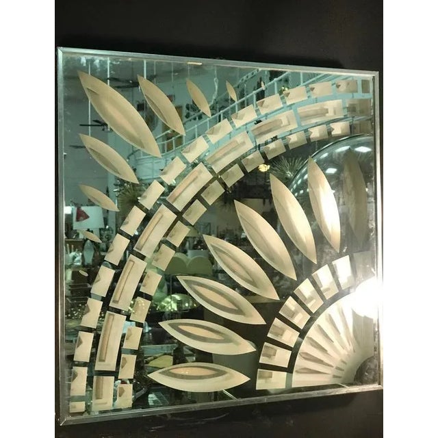 Greg Copeland Greg Copeland Chrome & Glass Wall Mirror For Sale - Image 4 of 7