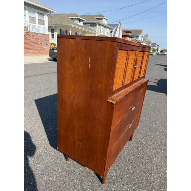 Wood Mid Century Merton Gershun for Martinsville Highboy Dresser For Sale - Image 7 of 12