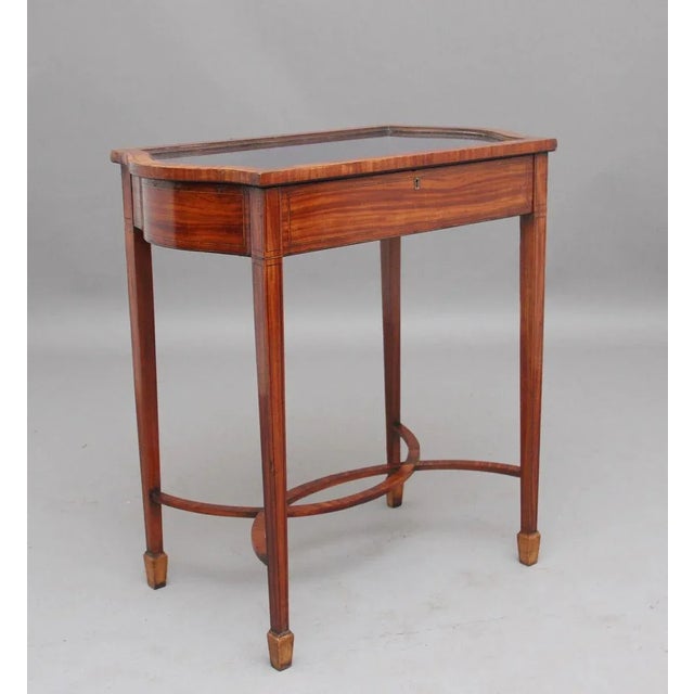 Edwardian Inlaid Satinwood Bijouterie Table For Sale - Image 10 of 11