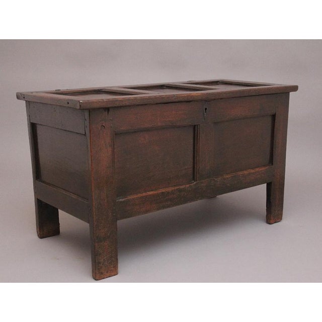 Antique Oak Coffer, 1720 For Sale - Image 10 of 10