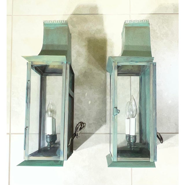 Antique Lantern, Vintage Metal Design, Good Condition, Unique Lighting For Sale - Image 10 of 16