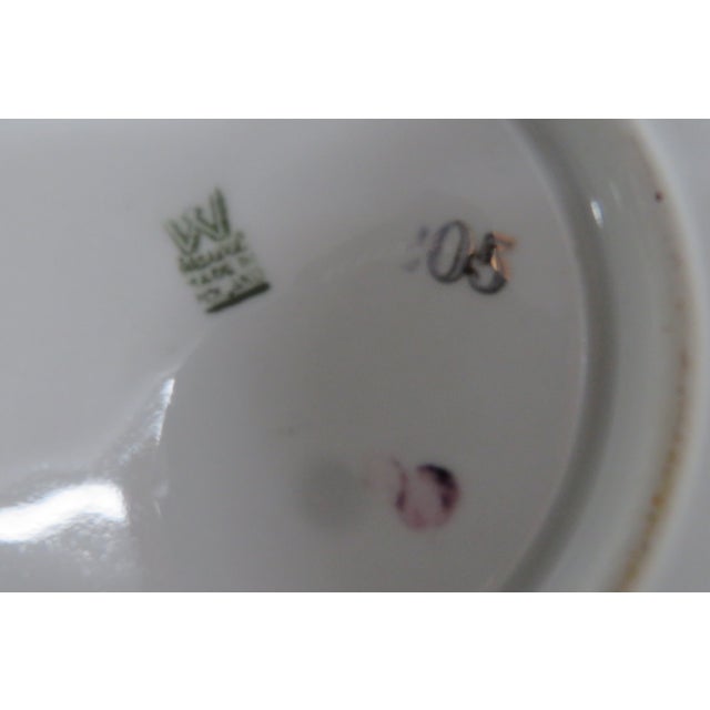 Mid 20th Century Wawel Made in Poland Floral Saucer Pompadour Rose Collection Small Plate For Sale - Image 4 of 9