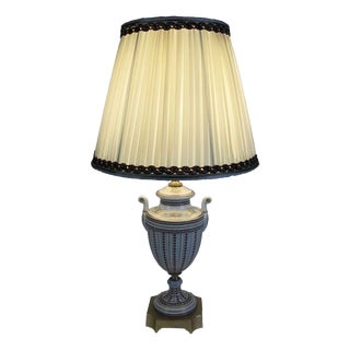 Vintage Decorated Porcelain Table Lamp, 1970s For Sale