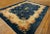 Art Deco 1930s Blue Navy Roses 4 Star Antique Chinese Art Deco Carpet 9' X 11'4" Knotted Wool Rug For Sale - Image 3 of 14